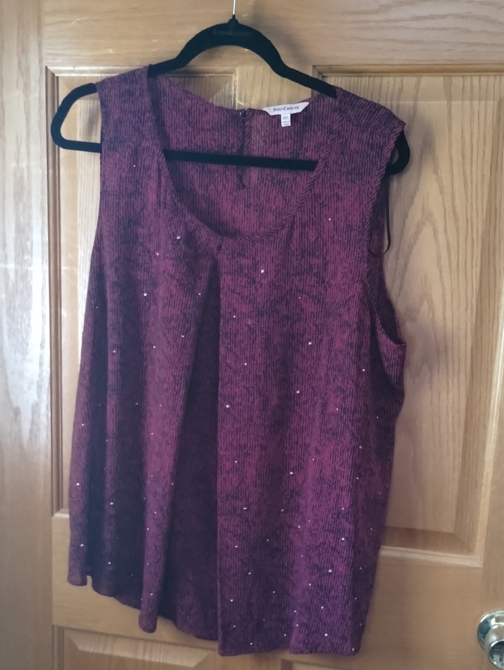 Juicy Couture Plum Sleeveless Embellished Tank